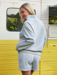 2Pcs Vestoj Lounge Sweatshirt Set Longa Manika Kapuĉo kun Shorts