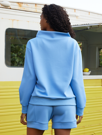 2Pcs Vestoj Lounge Sweatshirt Set Longa Manika Kapuĉo kun Shorts